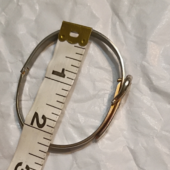 Silver and Gold Buckle Bracelet - Picture 2 of 4